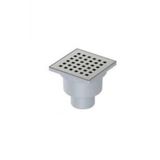 Komple Krom Yer Süzgeci 10X10x50 Alttan Çıkışlı Yer Süzgeci