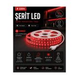 KOMPLİKE Kırmızı 220V Şerit LED | 120 Çip/1-100 Metre | Silikonlu | Tak Çalıştır | Dış Mekan Uyumlu
