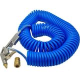 Kompresör Spiral 7,5 mt Asturo Hava Hortum Tabancası Kısa 1/2 Hava Jakı 3 Lü Set