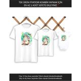 Komşum Totoro Baba Oğul Kız (Tek Ürün Fiyatıdır Kombin Yapmak Için En Az 2 Adet Sepete Ekleyiniz) - 2XL - Beyaz
