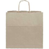Konak Ambalaj Kraft Kağıt Burgu Saplı 32X32X20 cm 10 Adetli - Naturel