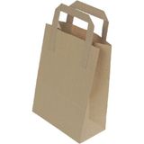 Konak Ambalaj Kraft Kağıt Çanta Düz Saplı 18X24X8 cm 10 Adetli - 18 cm