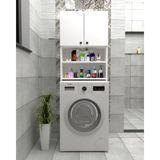 Konak Ev Eşyaları Banyo Dolabı,makina Dolabı,çamaşır Makinası Dolabı,çok Amaçlı Dolap - Mat Beyaz
