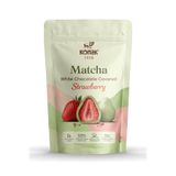 KONAK Matchalı Beyaz Çikolata Kaplı Çilek Draje (Şeker İlavesiz) 80 GR