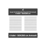 Konak Tel Çit Aksaray 4 Adet Bahçe Panel Çit Teli 50x250 cm 4.mm Tel Kalınlığı 55X150 mm Göz Aralığı