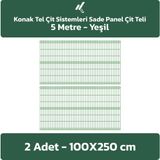 Konak Tel Çit Sistemleri 2 Adet Panel Çit Teli 100 x 250 cm 4 mm Tel Kalınlığı 55 x 150 mm Göz Aralığı - Yeşil