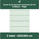 Konak Tel Çit Sistemleri 2 Adet Panel Çit Teli 50 x 250 cm Yeşil