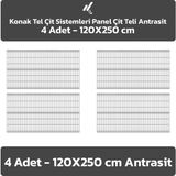KONAK TEL ÇİT SİSTEMLERİ 4 ADET PANEL ÇİT TELİ 120 X 250 CM