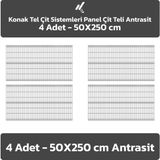 KONAK TEL ÇİT SİSTEMLERİ 4 ADET PANEL ÇİT TELİ 50X250 CM - 50 x 250 cm