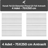 KONAK TEL ÇİT SİSTEMLERİ 4 ADET PANEL ÇİT TELİ 75X250 CM - 75 x 250 cm