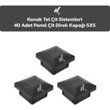 Konak Tel Çit Sistemleri 40 Adet Panel Çit Direk Kapağı 5x5 - Antrasit