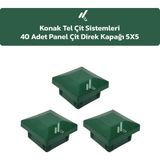 KONAK TEL ÇİT SİSTEMLERİ 40 ADET PANEL ÇİT DİREK KAPAĞI 5X5 - Yeşil