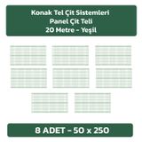 Konak Tel Çit Sistemleri 8 Adet Panel Çit Teli 50x250 Cm Yeşil