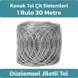 Konak Tel Çit Sistemleri Düzlemsel Jiletli Tel 45 cm x 30 METRE(45X30M) - 45 x 30 m