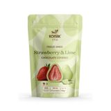 KONAK Yeşil Limonlu (Lime) Beyaz Çikolata Kaplı Çilek Draje 80 GR