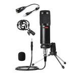 Kondansatör Stüdyo Mikrofonu - Mini Tripod Ve Ses Kartı İle