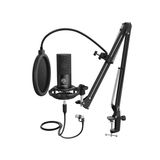 Kondansatör Usb Mikrofon Kiti, Ayarlanabilir Stand Ve Şok Montaj İle