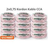 Kondel Aydınlatma 12 Top ( 1200 Metre ) 2x0,75 Kordon Kablo Cca - beyaz - 001-Renkli
