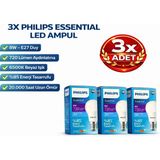 Kondel Aydınlatma 3 Adet Philips 8W E27 LED Ampul 6500K Soğuk Beyaz 720 Lümen - 1 - 10 W