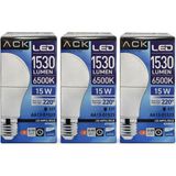 Kondel Aydınlatma Ack 15W LED Ampul 6500K Beyaz Işık 1530 Lümen E27 Duy 3’lü Paket Uzun Ömürlü - 10 - 20 W