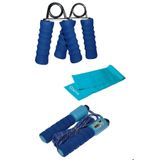 Kondisyon Fitnes Spor Atlama Ipi Pilates Egzersiz Direnç Bandı El Parmak Güçlendirme El Yayı 3lü Set