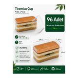 KONERPACK 96 Adet Kapaklı Tiramisu Cup Nida 270 cc Şeffaf Sert Plastik Magnolia Tatlı Kasesi