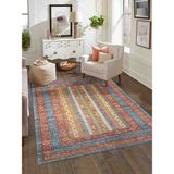 Konfor Halı Antik 1111 Klasik Vintage Eskitme Salon Halısı Renkli Retro Mutfak Halısı Tozumaz İnce Makine Halısı - 100 x 200 cm