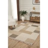 Konfor Halı Beverly 2212 Krem Halı Iskandinav Bukle Hav Toz Vermez Halı Yolluk Salon Koridor Oturma Odası Halısı - 80 x 150 cm