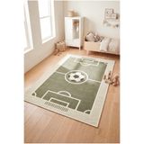 Konfor Halı Kids 6004 Yeşil Futbol Sahası Dokuma Çocuk Odası Halısı Tozumaz Yumuşak Bebek Odası Halısı