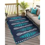 Konfor Halı Savana 8809 Plaj Kamp Piknik Bahçe Halısı Balkon Teras Hasır Mat Savan Halı180x270 - Renkli - 180 x 270 cm