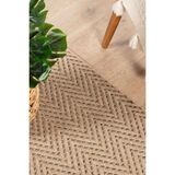 Konfor Halı Sisaluna 4441 Bej Jüt Tabanlı Modern Dokuma Kilim Sisal Hasır Halı - 100 x 200 cm - Bej - Vizon