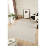 Konfor Halı Sisalux 3082 Beyaz Gri Sisal Dokuma Jüt Kilim Hav Toz Vermez Halı Salon Mutfak Oturma Odası Halısı - Beyaz - Gri - 160 x 230 cm