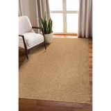 Konfor Jutem 0103 Büyük Ebat Jüt Hasır Bukle Örme Kilim Modern Oturma Odası Salon Halısı İç ve Dış Mekan Halısı - 240 x 305 cm - Bej