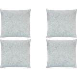 Konforcu 4'lü %100 Boncuk Silikonlu Kırlent Iç Yastık 60X60 - Beyaz - 60 x 60 cm
