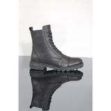Konfores 1350 Deri Fermuarlı Erkek Spor Bot - NKT01350-SIYAH-44