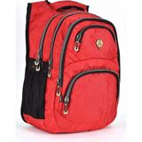 Konfores 1550-2226 Unisex Anatomik Yarasa Sırt Okul Çantası - NKT01550-KIRMIZI-TEKEBAT - Kırmızı