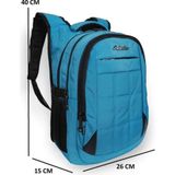 Konfores 1552-2227 Turkuaz Anatomik Yarasa Sırt Unisex Okul Çantası