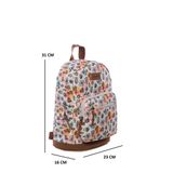 Konfores 1579 Su Geçirmez Kumaş Lüks Bayan Günlük Mini Sırt Çantası - NKT01579-KREM-TEK EBAT