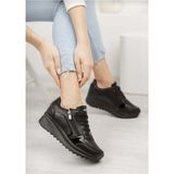 Konfores 1662 Anatomik Tabanlı Fermuarlı Bayan Sneakers Ayakkabı - NKT01662-SIYAH-39