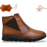Konfores 1780-362061 Hakiki Deri Anatomik Tabanlı Kadın Anne Bot - NKT01780-TABA-36