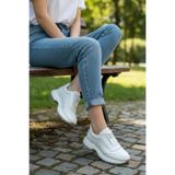 Konfores 1965-273061 Hakiki Deri Anatomik Tabanlı Kadın Sneakers Ayakkabı
