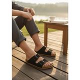 Konfores 2236-LOOK Life Unisex Çift Tokalı Ultra Hafif Havuz,plaj ve Günlük Kullanıma Uygun Terlik - NKT02236-SIYAH-45