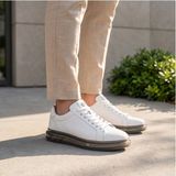 Konfores 2274-ZANELLE Hakiki Full Duble Deri Üst Kalite Premıum Erkek Sneaker Ayakkabı - NKT02274-BEYAZ-44
