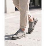 Konfores 2274-ZANELLE Hakiki Full Duble Deri Üst Kalite Premıum Erkek Sneaker Ayakkabı - NKT02274-GRI-40