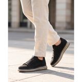 Konfores 2274-ZANELLE Hakiki Full Duble Deri Üst Kalite Premıum Erkek Sneaker Ayakkabı - NKT02274-SIYAH-NUBUK-42 - Nubuk Siyah