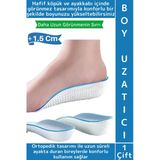 Konforlu Bot Spor Ayakkabısı Kadın Erkek 1.5 Cm Boy Uzatan Gizli Topuk Yükseltici Köpük Tabanlık