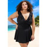 Konforlu Plus Size Mayo Tasarım Büyük Beden Yüksek Konfor Deniz Kıyafeti