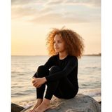 KonForYou Unisex 2'li Pamuklu Termal Çocuk Tayt 11 - 13 Yaş Kız Çocuk İçin Ekstra Sıcaklık - Siyah