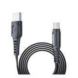 Konfulon DC01 Süper Hızlı Siyah 1 m 2.4A Micro USB Kablo