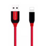 Konfulon S51 1 m 3A Siyah Kırmızı Iphone Uyumlu Lightning Kablo